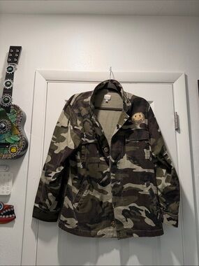 Ellison Camouflage Utility Jacket in Green and Brown